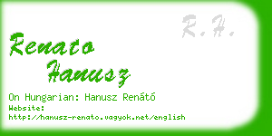 renato hanusz business card